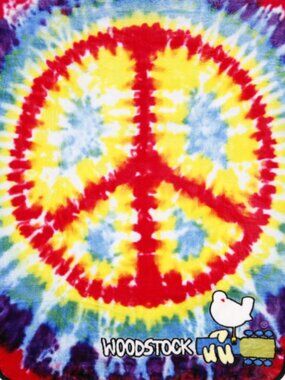 Woodstock Tie-Dye Blanket ~ Officially Licensed ~ 50" x 60" ~ Brand New!